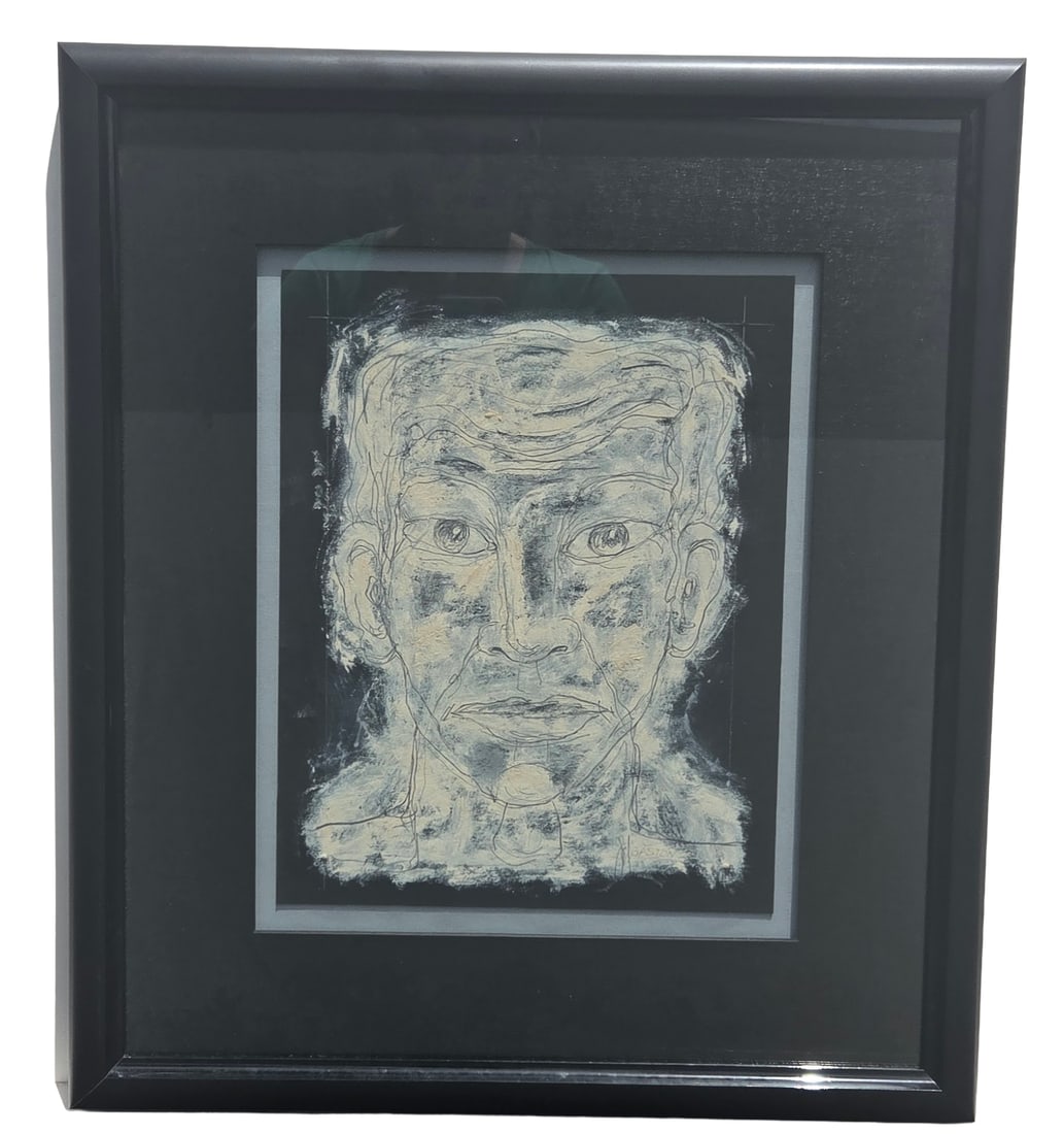Gaston Signed Portrait Gouache Painting 13.75 X 11 inches: Gaston Signed Portrait Gouache Painting float mounted sheet measures 13.75 X 11 inches. Frame measures 23.25 X 20.25 X 1 inch. Signed lower right.Provenance: Property of a family trust of a Tampa Bay 