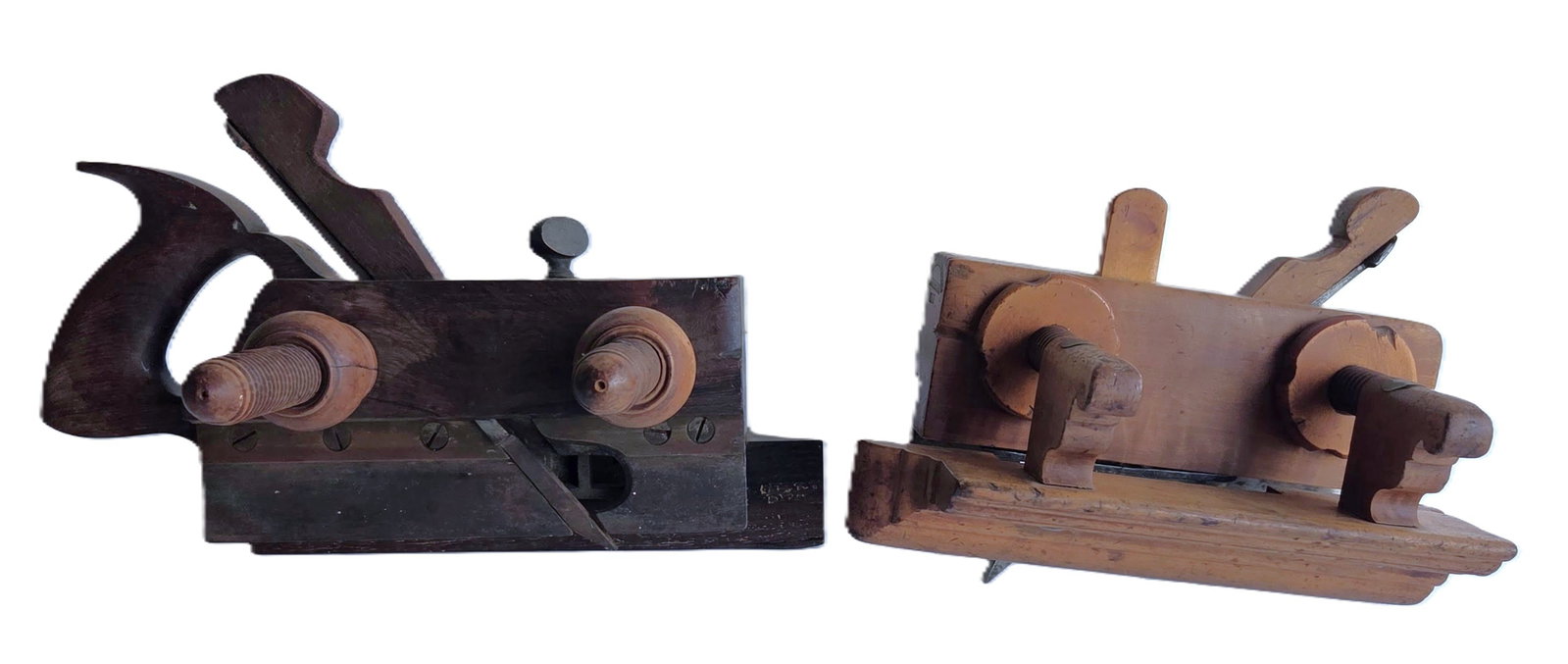 Lot 2 Antique Wood Planes Including Figural Rosewood (1 of 5)