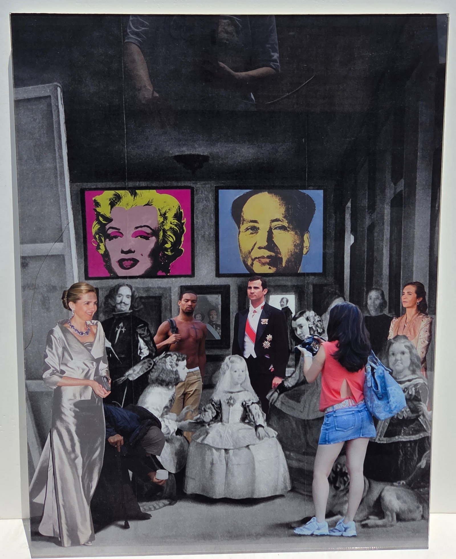 Velazquez Pop Art Collage Print 35 X 26 X 1 inches: Velazquez Pop Art Collage Print 35 X 26 X 1 inches. Provenance: Property of a family trust of a Tampa Bay executive with ties to Chicago who formed a good portion of his collection through galleries i