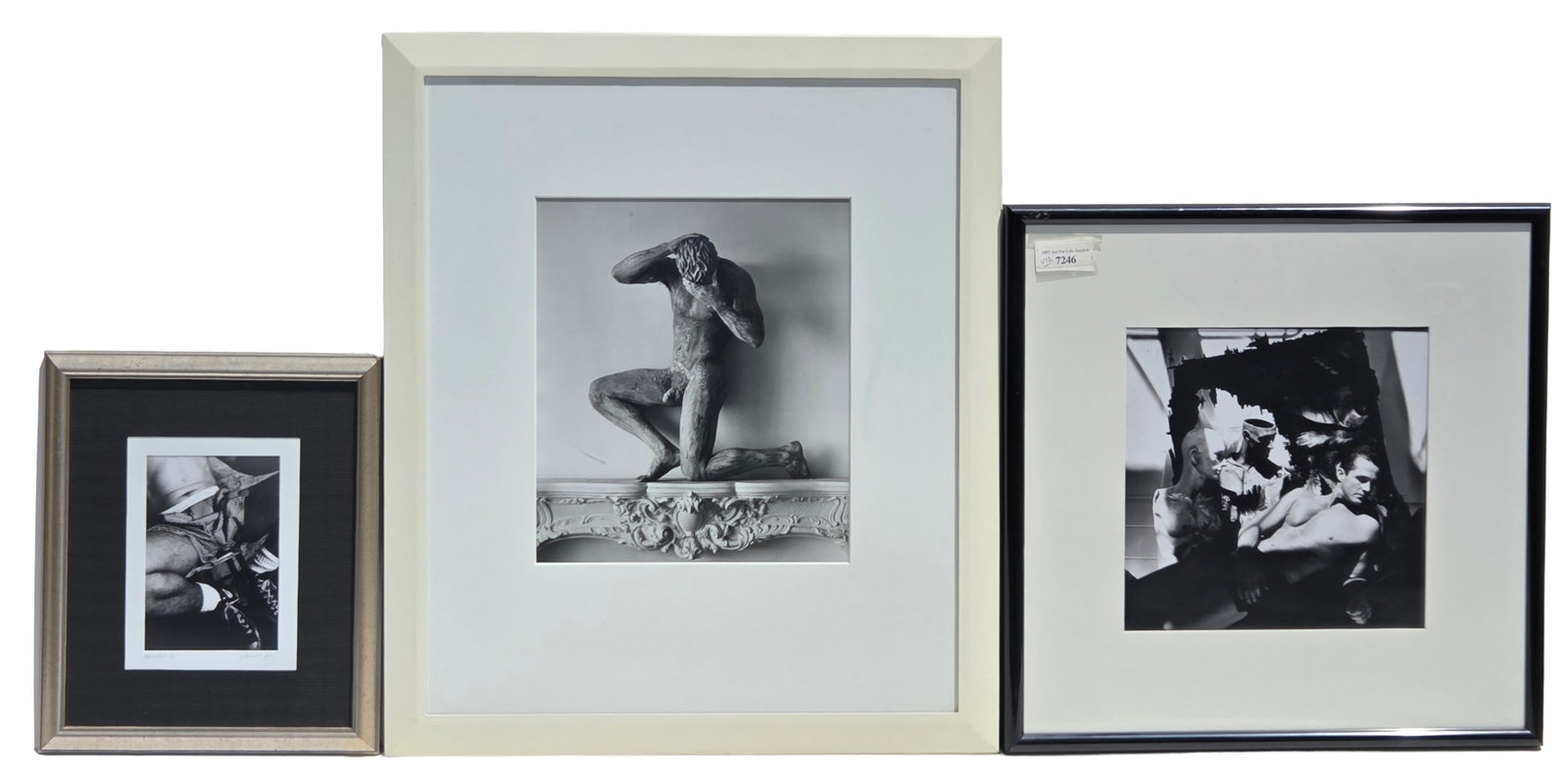 Lot 3 Male Nude Black White Photographs Herb Ritts J Ronald M York Susan Camp Crosby: Lot of 3 Male Nude Black White Photographs Herb Ritts J Ronald M York Susan Camp Crosby. PLEASE SEE SHIPPING BELOW. Smallest photo visible site line measures 9.25 X 6.25 and frame measures 19 X 16 X 1