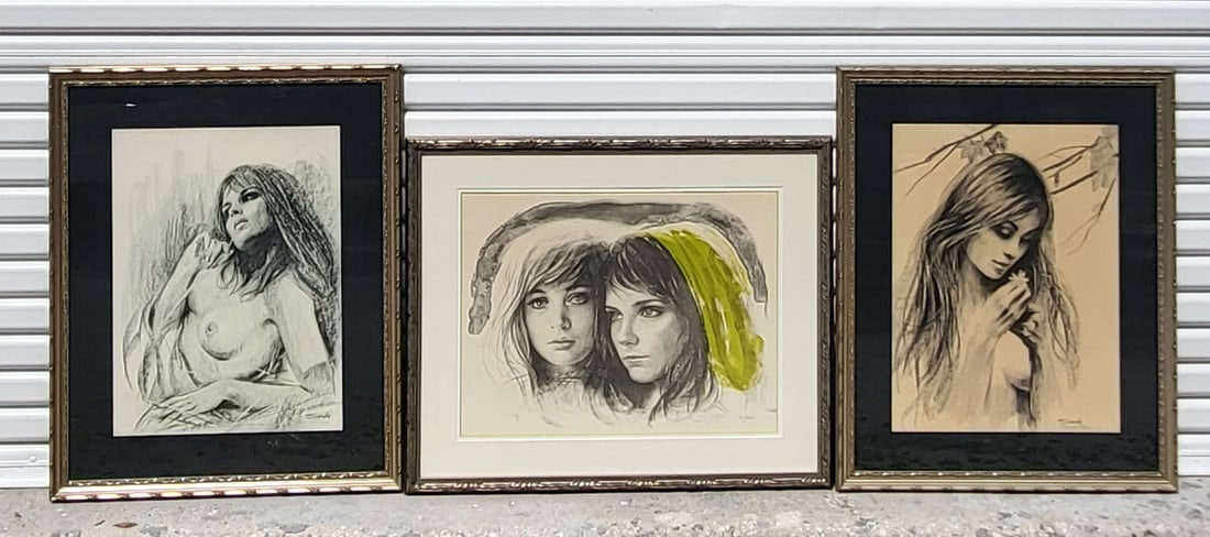 Lot 3 Sandu Liberman And M Maurice Mod Women Female Nudes Prints Incl Photoprints And Lithograph: Lot 3 Sandu Liberman And M Maurice Mod Women Female Nudes Prints Incl Photoprints And Lithograph Signed And Unsigned, prints are in the 18 X 24 inch range, frames are in the 34 X 27 inch range, each p