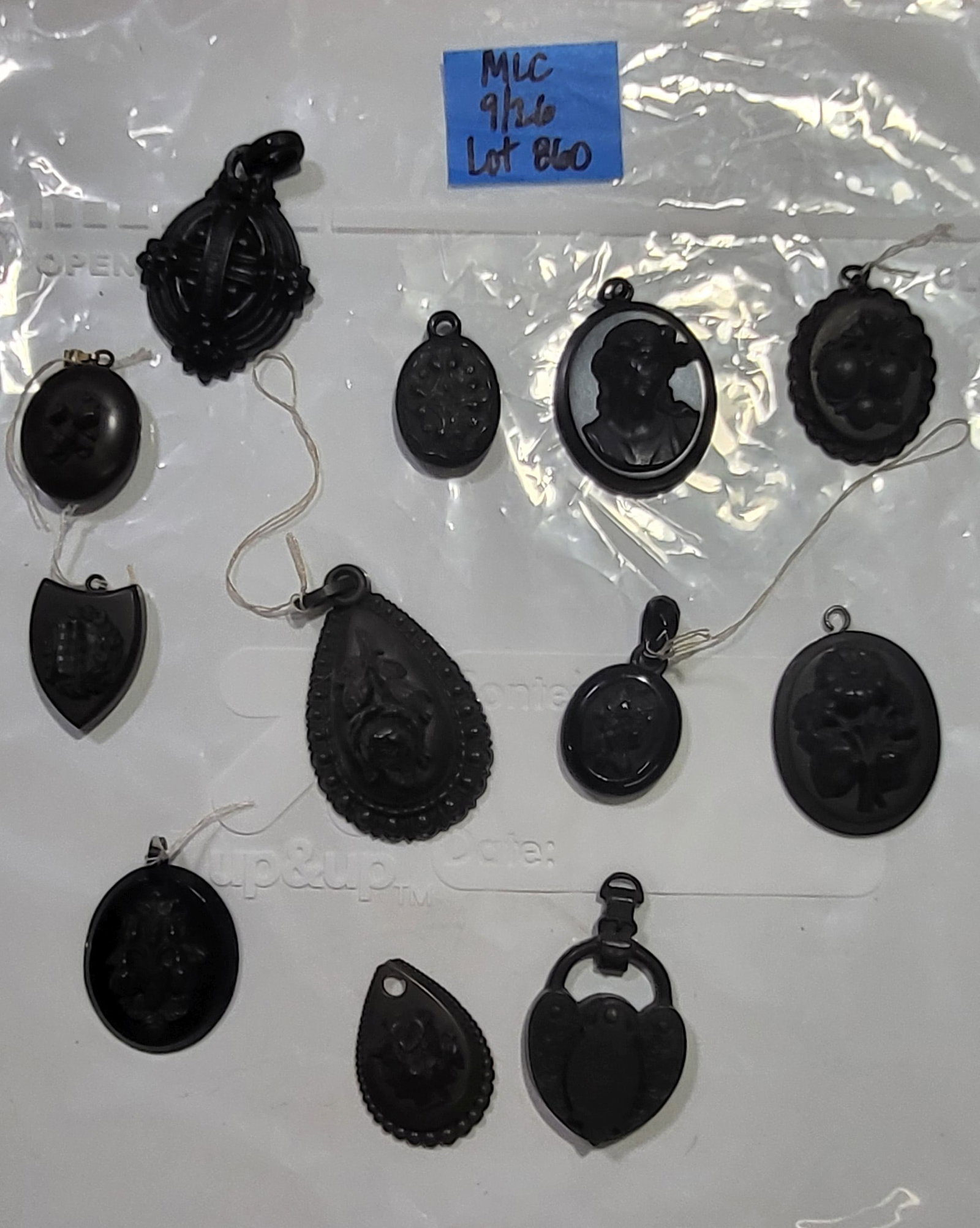 Estate Costume Jewelry Lot 12 Victorian Vulcanite And Or Possibly Jet Or Plastic Pendants For: Estate Costume Jewelry Lot 12 Victorian Vulcanite And Or Possibly Jet Or Plastic Pendants For Necklaces One of An Incredible 150 Lots. Most of the costume jewelry descriptions in this collection are b