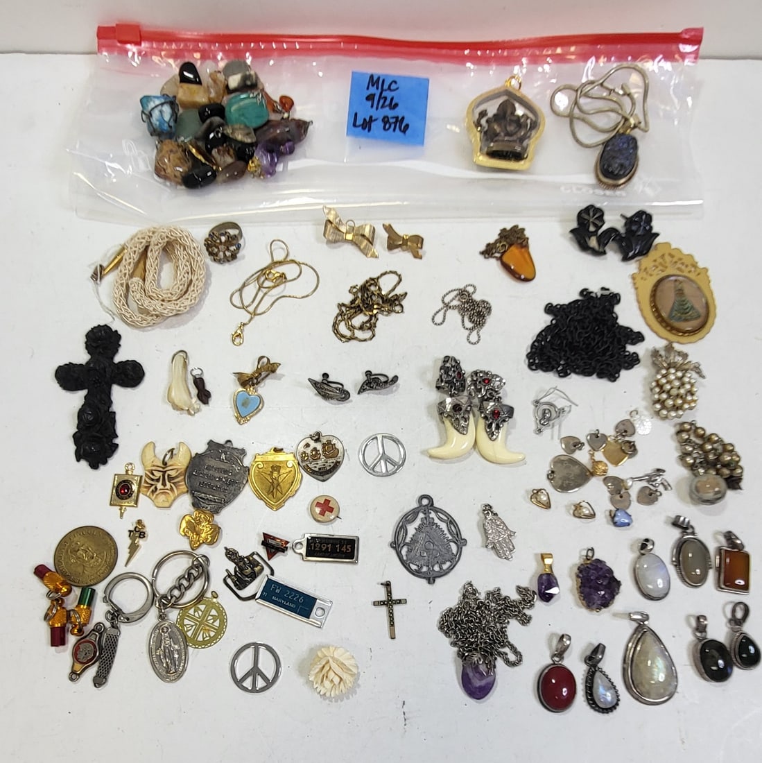 Estate Costume Jewelry Curious Trinket Lot Buddhist Christian Vintage Antique Craft Keepsake Misc: Estate Costume Jewelry Curious Trinket Lot Buddhist Christian Vintage Antique Craft Keepsake Misc Plastic Teeth Earrings More One of An Incredible 150 Lots. Most of the costume jewelry descriptions in