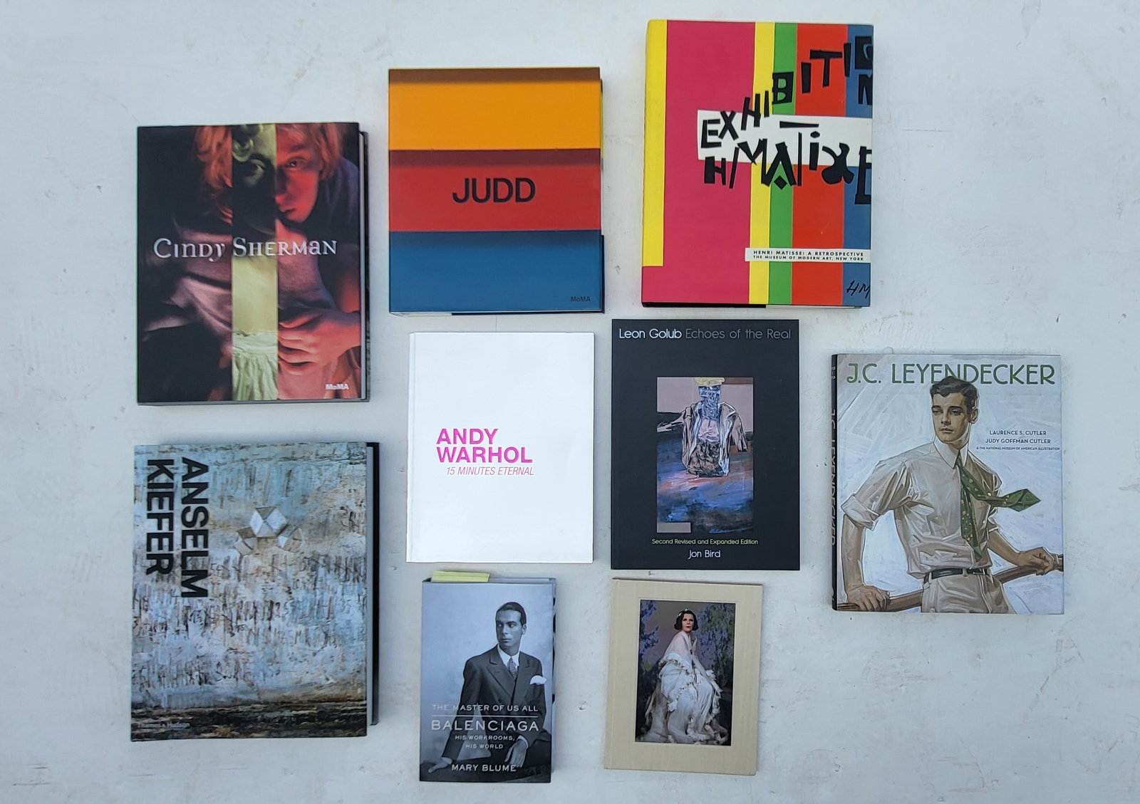 Nice Book Lot 4 Of 8 Nine Hard and Softcover Artist Monograph Books Incl Balenciaga 2 Cindy Sherman: Nice Book Lot 4 Of 8 Nine Hard and Softcover Artist Monograph Books Incl Balenciaga 2 Cindy Sherman Andy Warhol Leon Golub Donald Judd JC Leyendecker Anselm Kiefer And Henri Matisse Retrospective. IMP