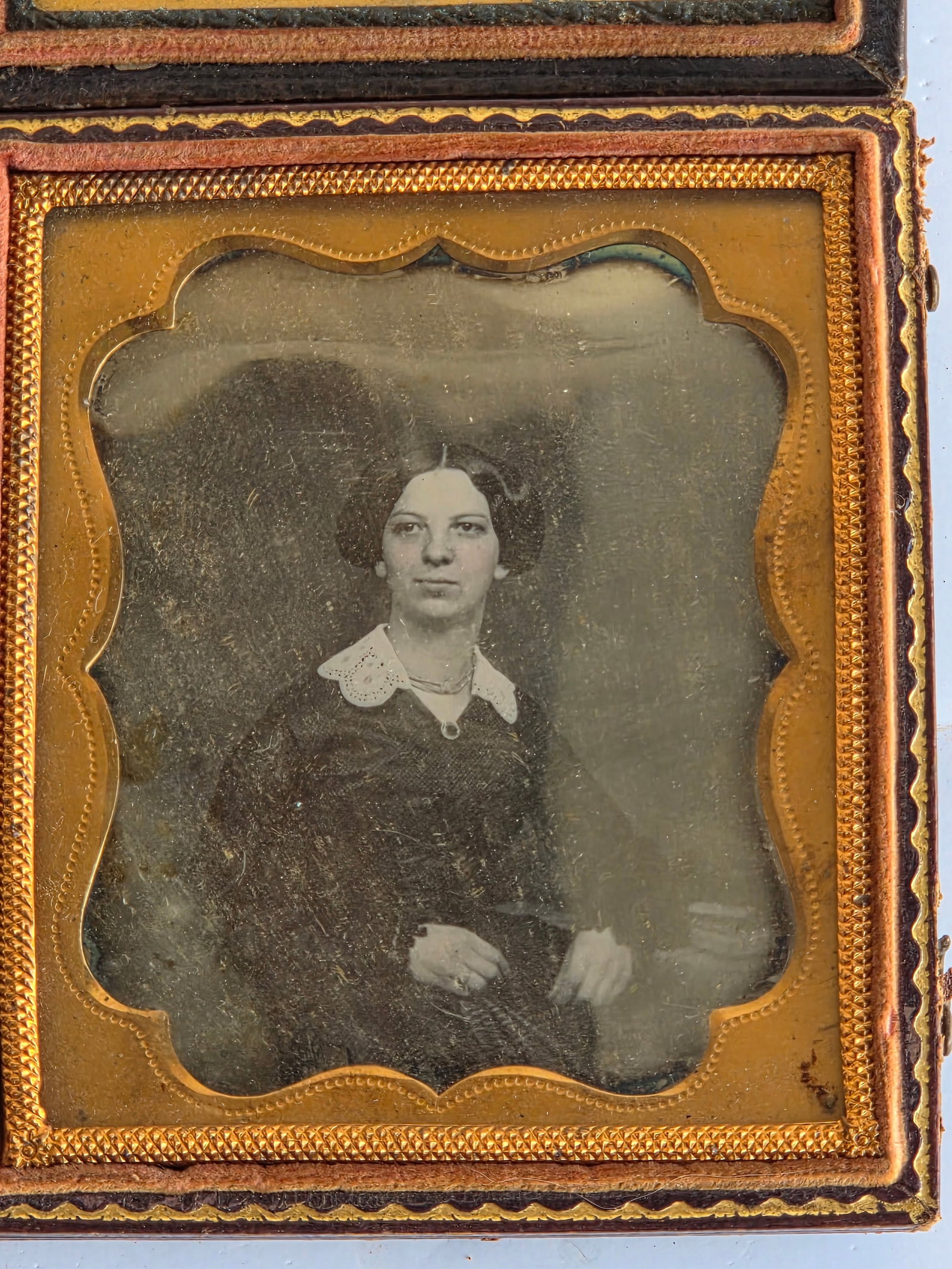 Two Daguerreotype Photographs Man Woman Portraits 3.75 X 3.25 inch Cases: Two Daguerreotype Photographs Man Woman Portraits 3.75 X 3.25 inch cases, each. Provenance: Property of a Florida Gulf Coast funeral industry professional who in their spare time and later retirement 