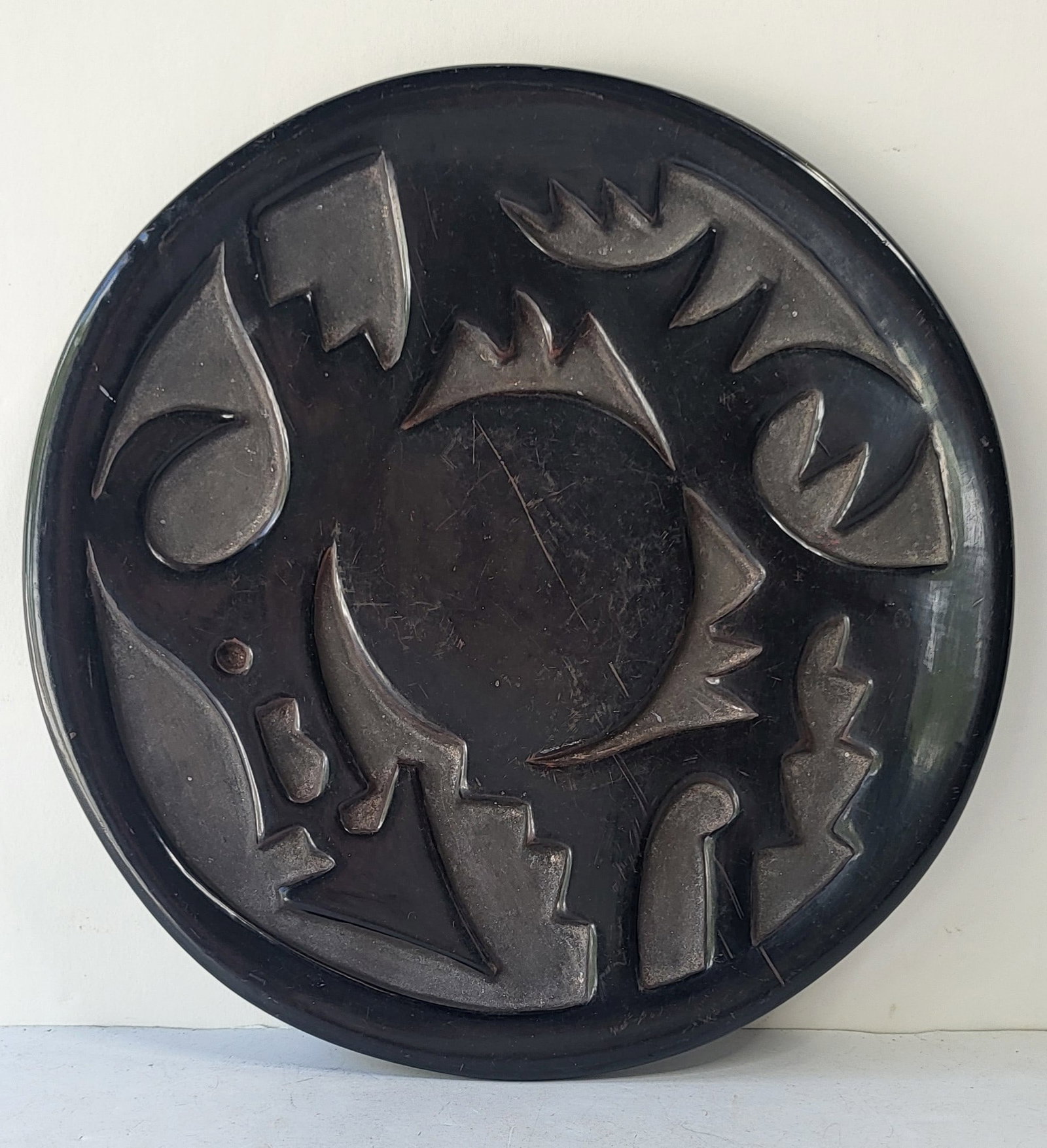 Madeline Naranjo Blackware Native American Plate Charger Plaque Santa Clara Pueblo 11 Inches (1 of 2)