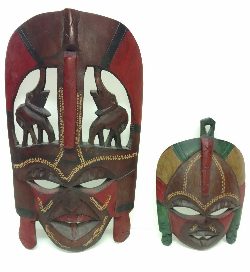 Two Kenya Masks Clinton Collection African Tribal Art (1 of 2)