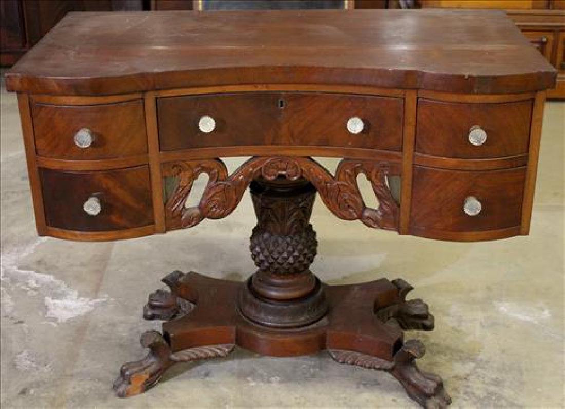 Mahogany Empire dressing table with pineapple base (1 of 3)