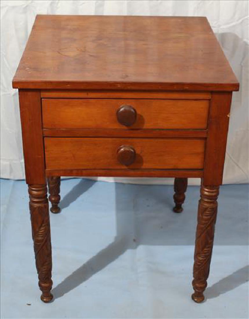 Cherry work table with acanthus carved legs (1 of 3)