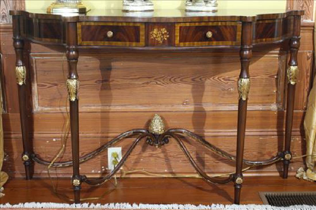 Maitland Smith decorator console table with trim (1 of 3)