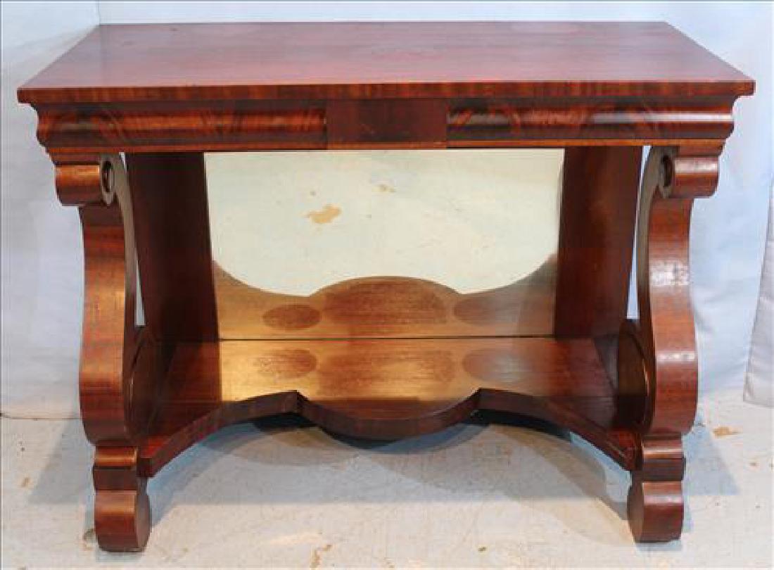 Empire mahogany pier table with mirror back (1 of 3)