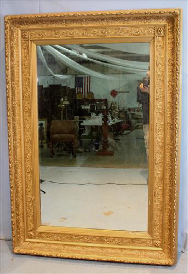 Victorian gold gilt mirror with ornate frame, 65.5 x (1 of 4)