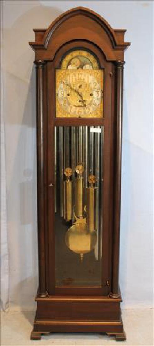 Mahogany Empire 9 tube grandfather clock, 6 ft. 11 in. (1 of 6)