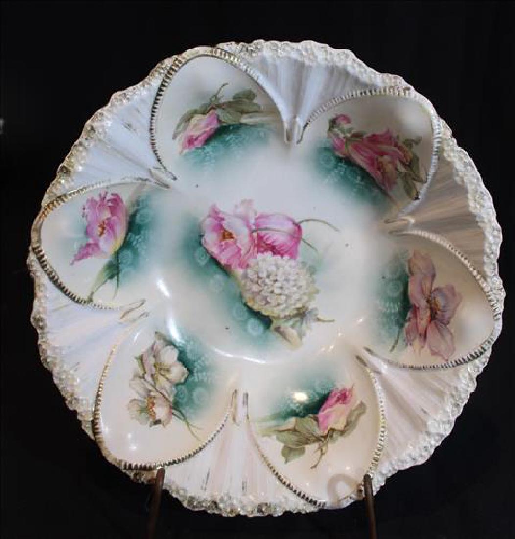 Hand painted R.S. Prussia bowl with flowers (1 of 3)