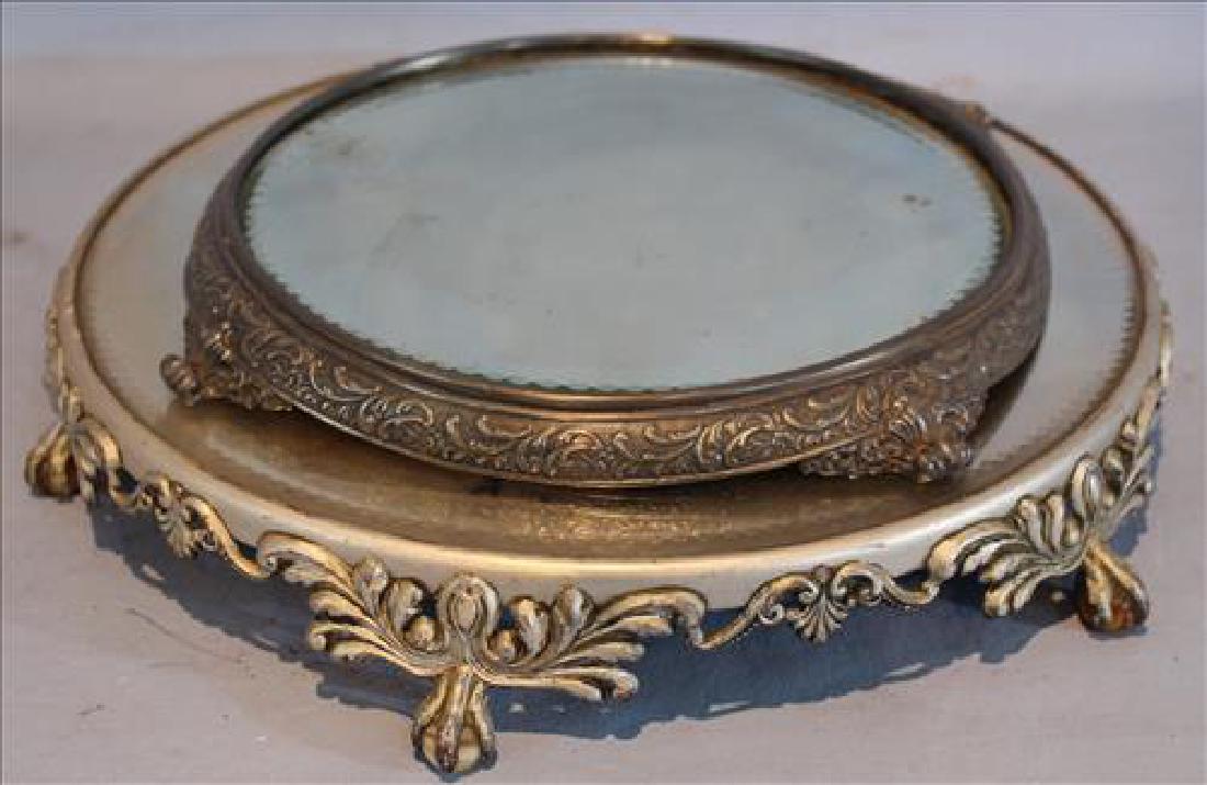 2 piece deal, Victorian silver-plate plateau mirrors (1 of 3)