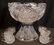 2 piece brilliant pinwheel cut glass punch bowl, 12 in.