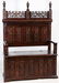 Gothic style carved lift seat hall seat