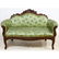 Petite Bedroom fruit carved walnut settee