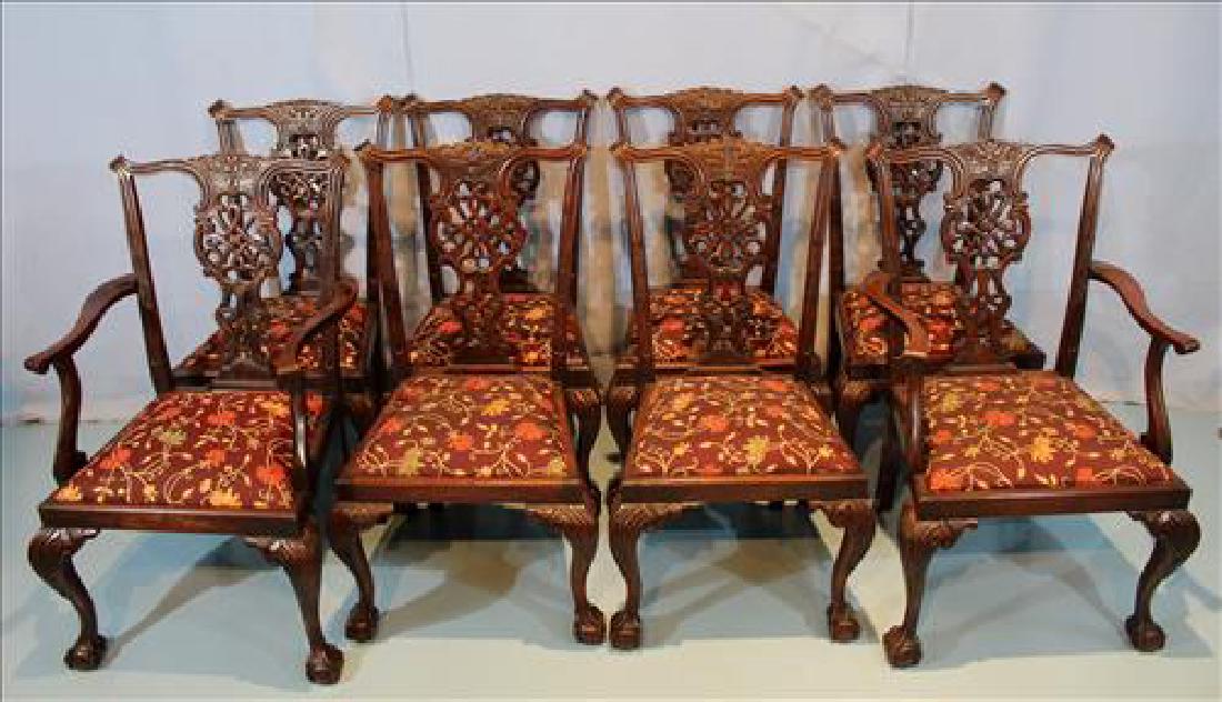 Set of 8 19th Century dining chairs with needlepoint (1 of 7)