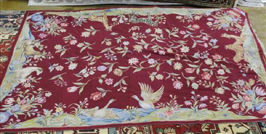 Needlepoint rug, 5.6 x 8.6 (1 of 2)