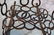 Folk art metal rocker made of black horse shoes - 3