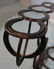 Folk art metal rocker made of black horse shoes - 4