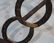 Folk art metal rocker made of black horse shoes - 5