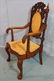 Oak heavily carved parlor chair with grapes on back - 4