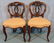 Pair rosewood rococo side chairs with yellow upholstery