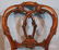 Pair rosewood rococo side chairs with yellow upholstery - 2