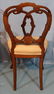 Pair rosewood rococo side chairs with yellow upholstery - 3