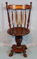 Mahogany inlaid swivel piano stool