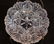 Small brilliant cut glass bowl, 2 in. T, 8 in. Dia.