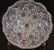 Brilliant cut glass bowl, 3.5 in. T, 8 in. Dia.