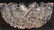 Brilliant cut glass bowl, 3.5 in. T, 8 in. Dia. - 2