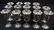 12 Sterling wine goblets, some by Wallace, 7 in. T.