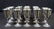 12 Sterling wine goblets, some by Wallace, 7 in. T. - 2