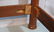 Walnut Victorian 4 poster bed with canopy top - 3