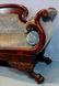 Mahogany Empire parlor sofa with blue upholstery - 2