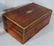 Rosewood lap desk on stand with original ink bottles - 3