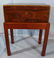 Rosewood lap desk on stand with original ink bottles - 4