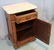 Walnut Victorian half commode with white marble - 2