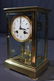 Brass and glass case clock signed Tiffany & Co.