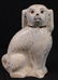 Single spaniel glass eye Staffordshire dog