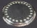 Victorian silver-plate plateau mirror, 16 in. D.