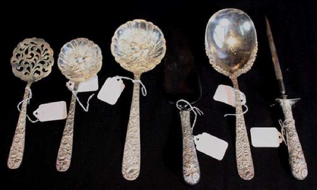 6 pices of sterling serving pieces by Kirk and Son (1 of 2)