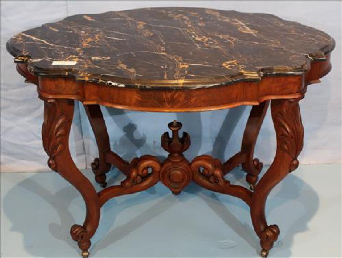 Transitional Empire mahogany center table (1 of 5)