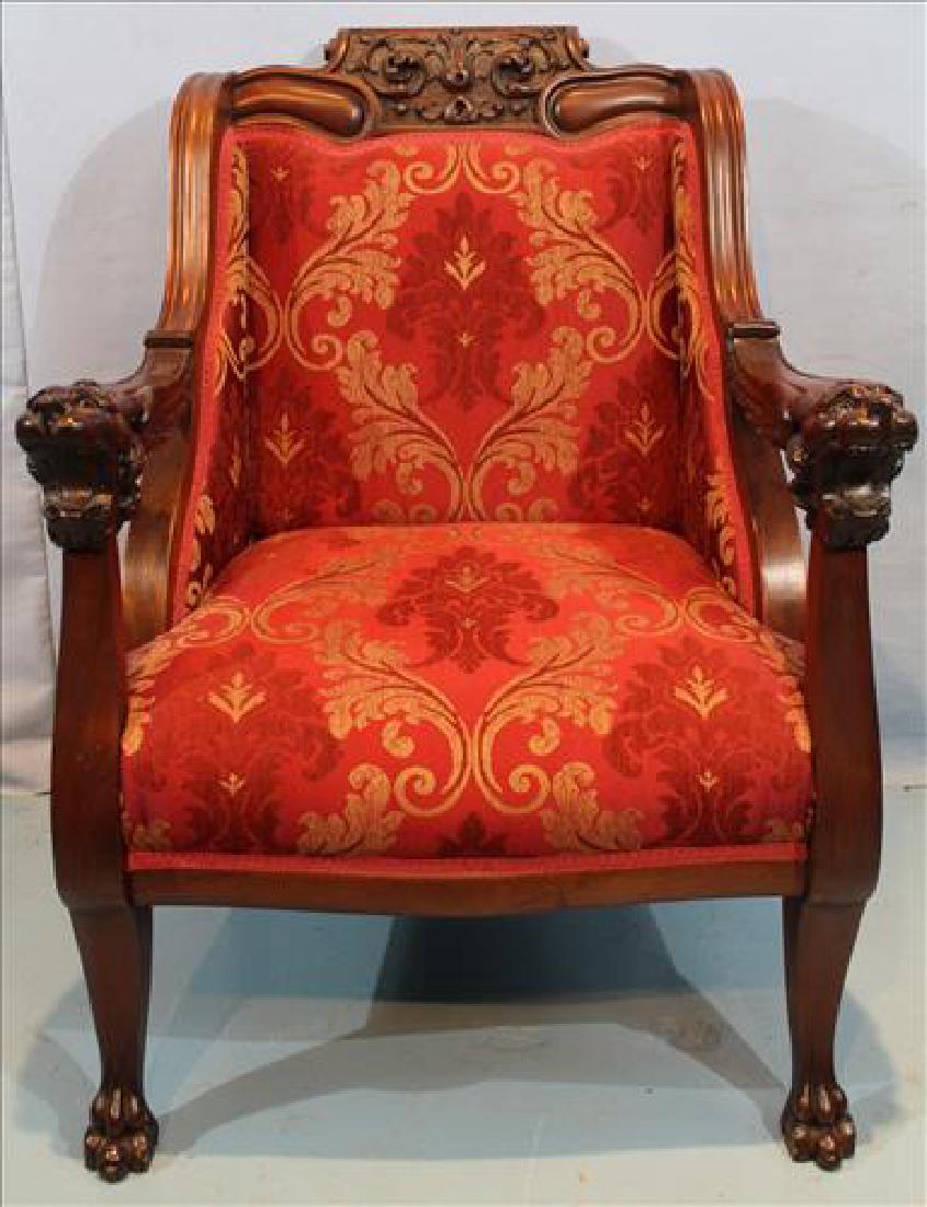 Karpen Brothers figural mahogany arm chair (1 of 5)