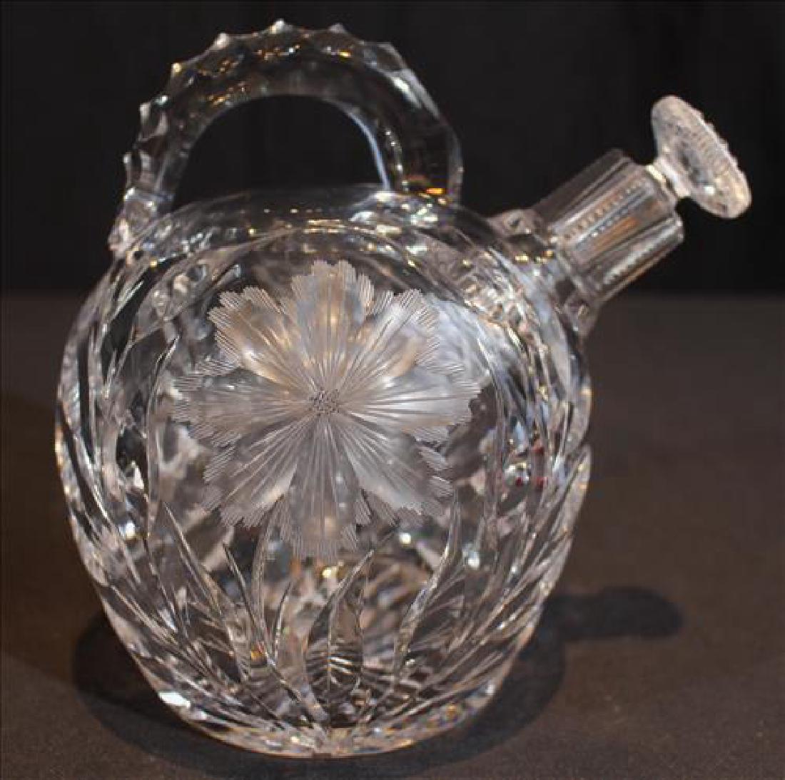 Cut glass crystal liquor jug or decanter with cut (1 of 3)