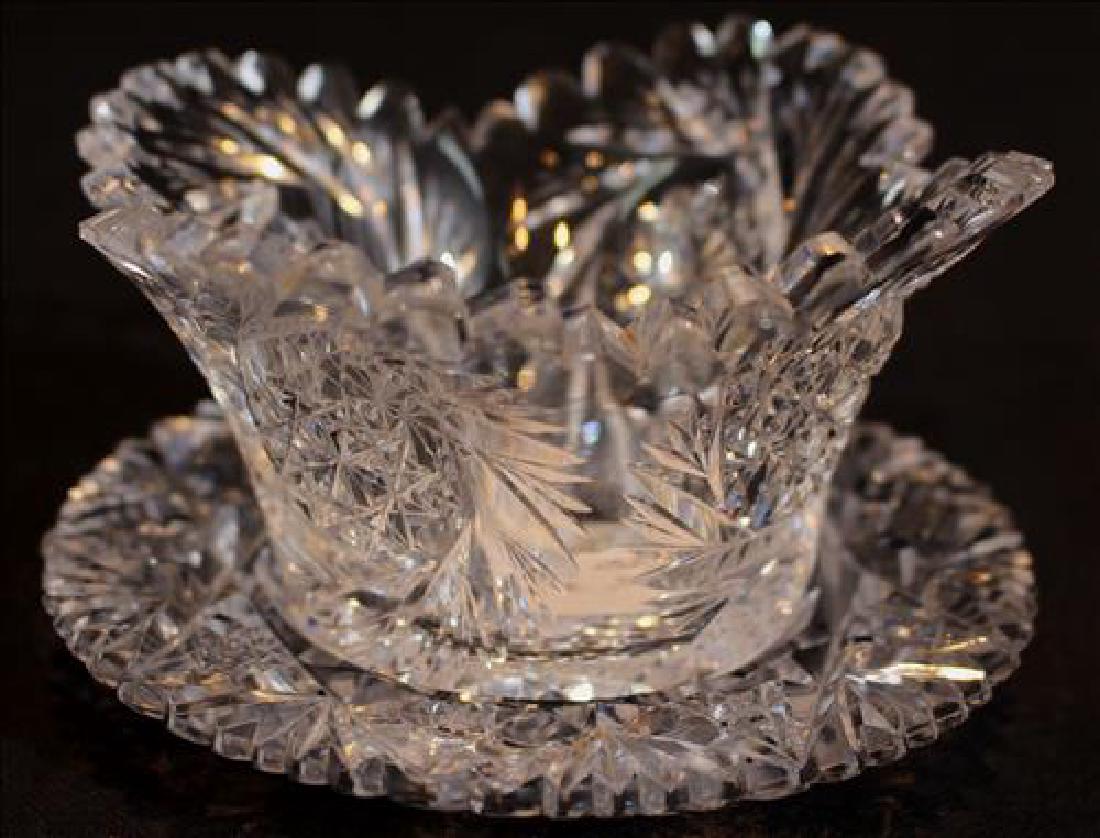 2 piece cut glass mayonnaise set, 5.5 in. W, 3 in. T. (1 of 1)